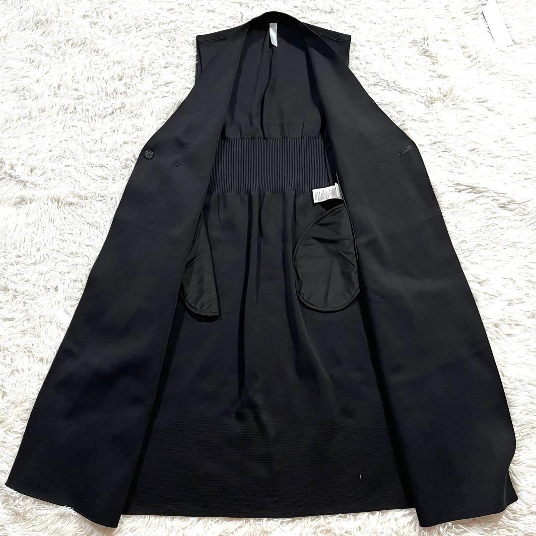 試着のみ✨CFCL ミラン カラーレス　ロングベスト　ジレ　伸縮性あり　ブラック