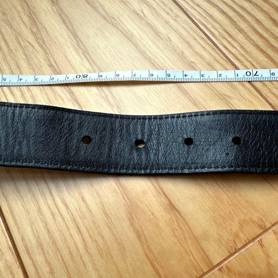 GUCCI ベルト　美品　ヴィンテージ　75 グッチ　黒　レディース　ロゴベルト