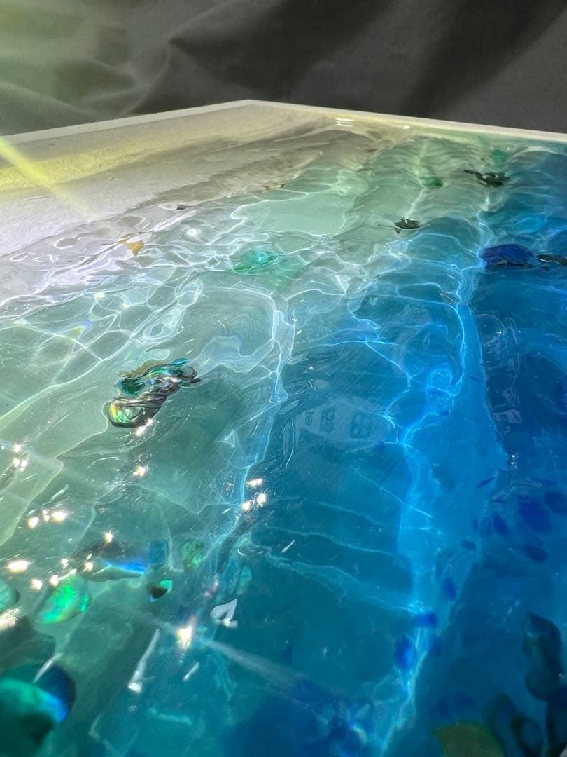 【レジンアート】波紋アート／さざなみクリスタル／B4パネル／オーシャンアート