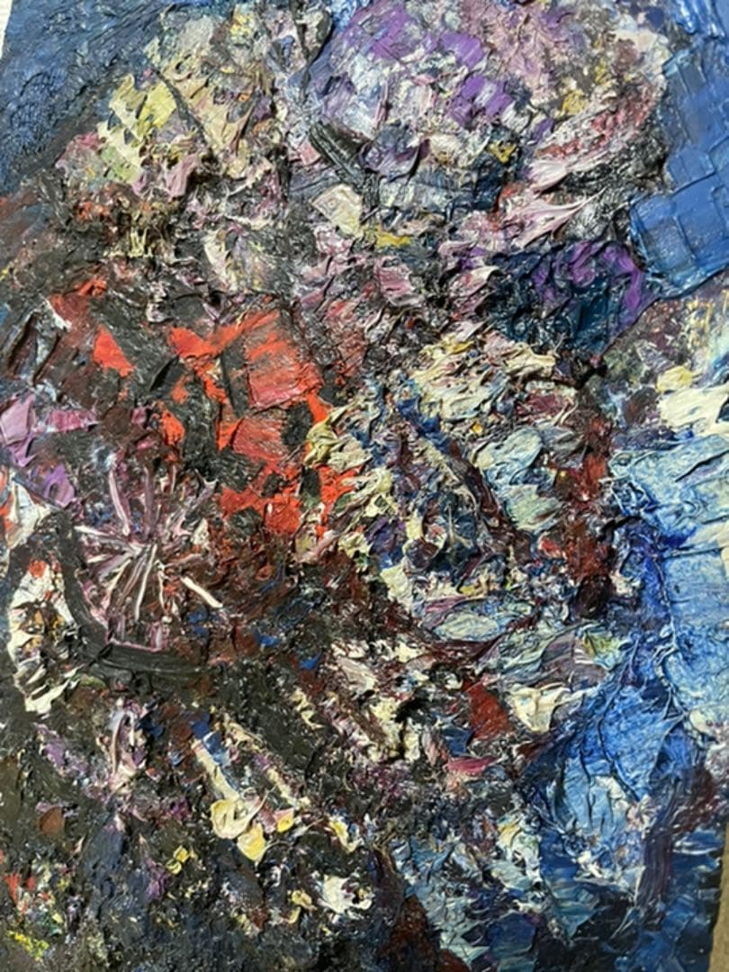 作家不詳 幻の画家 原勝四郎？油彩 板絵 SM 真筆保証 1点物