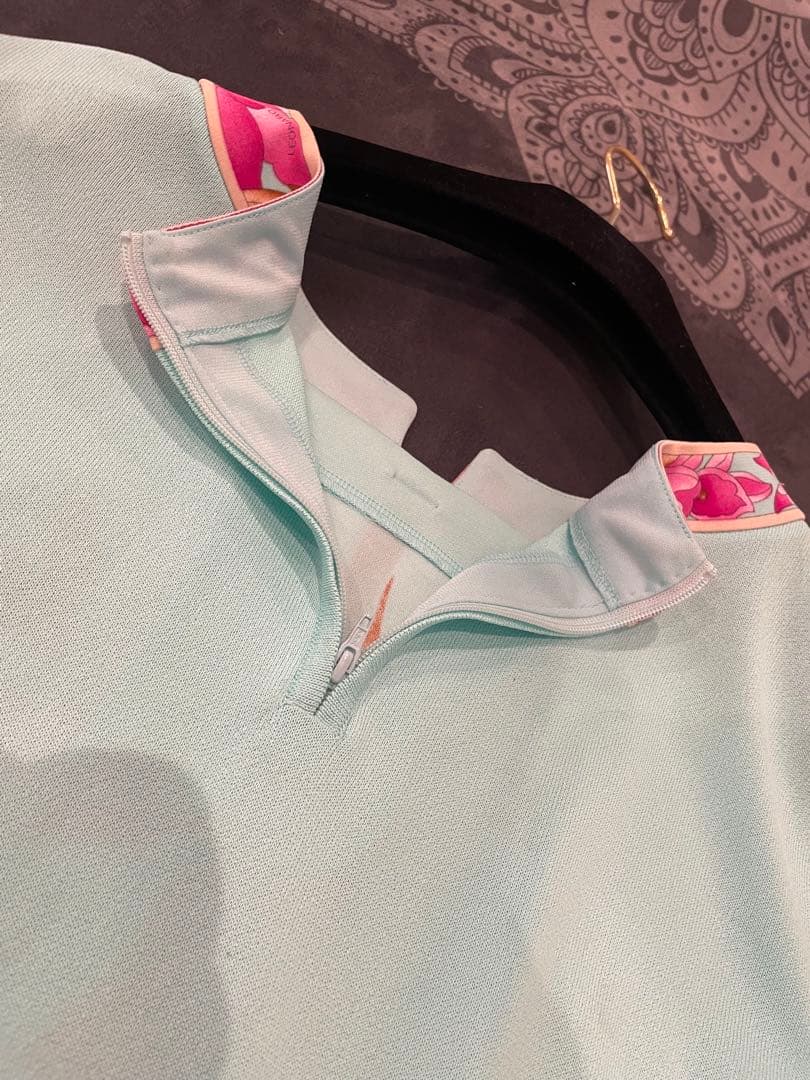 美品　LEONARD レオナール　異素材ミックス　長袖トップス　チュニック38