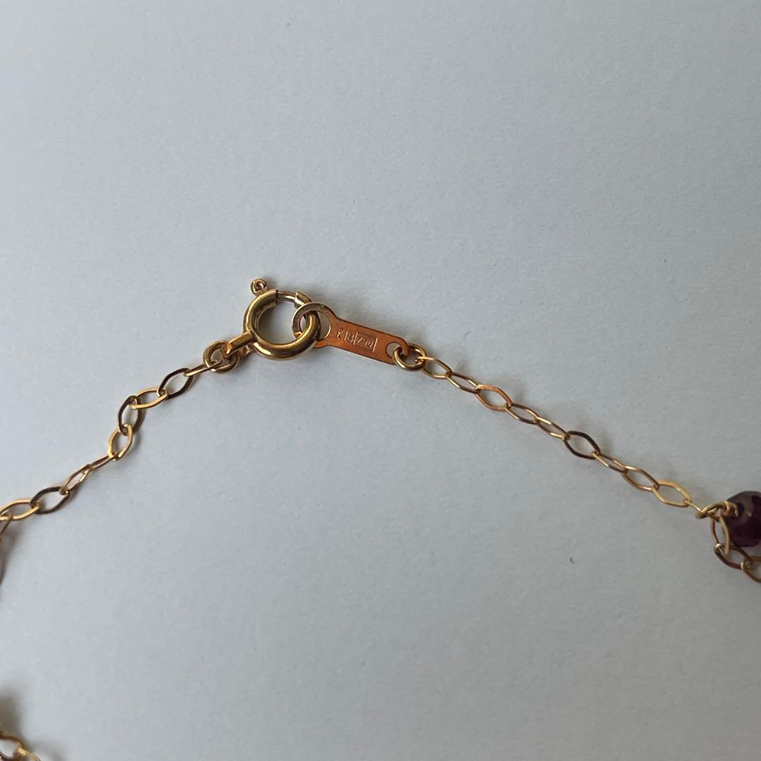 Ahkah 天然石　K18ＢｏｎＢｏｎ　アンクレット