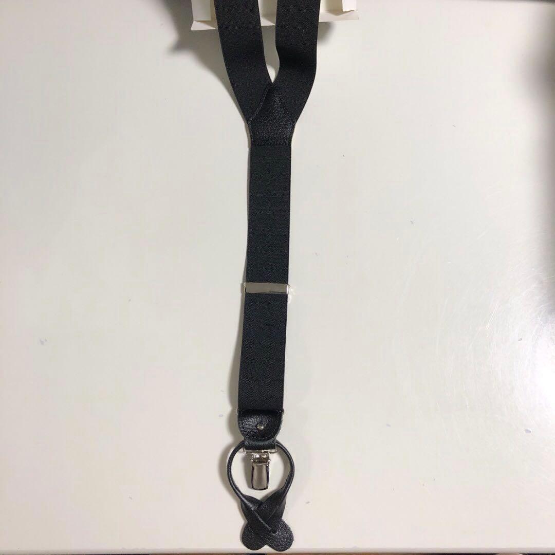 【未使用】アルバートサーストン サスペンダー（ブラック無地）