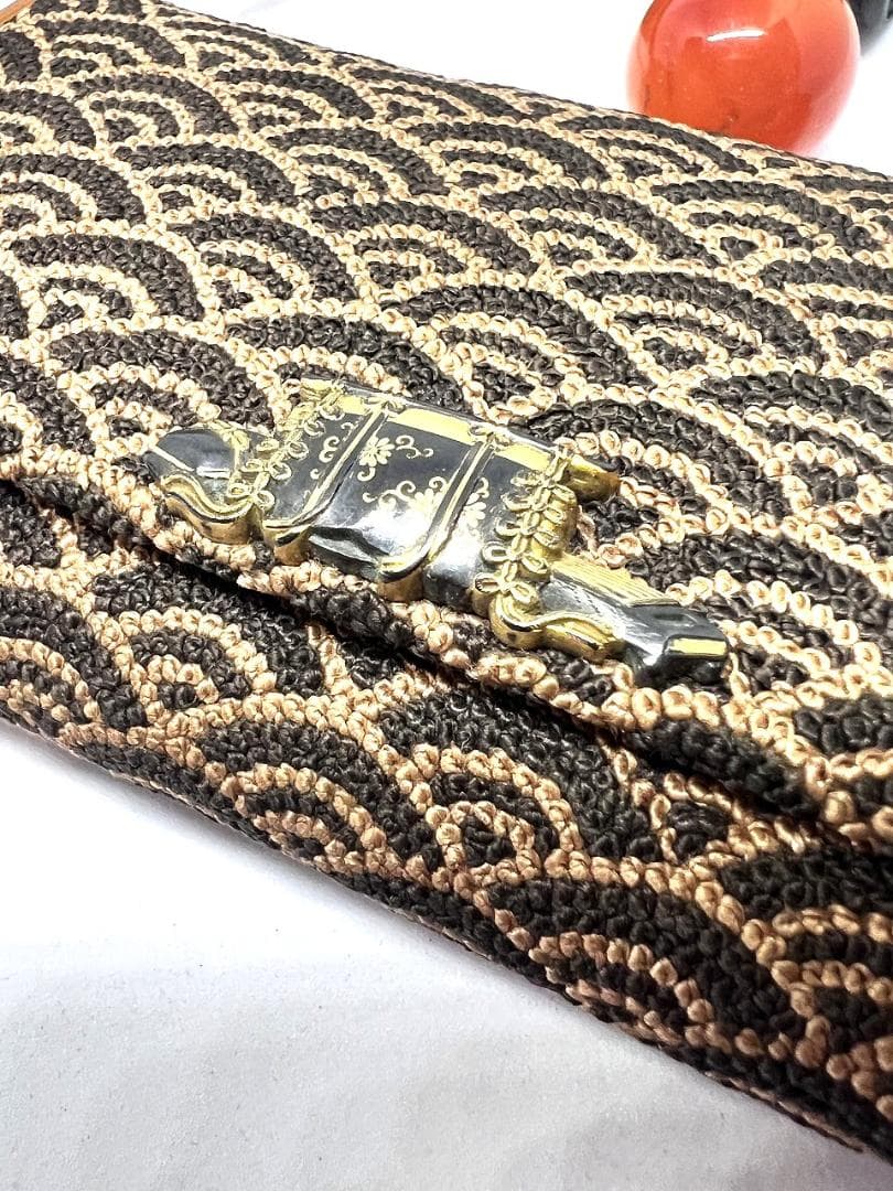 煙草入れ　かます　差し　江戸期　サガラ織　２組セットで