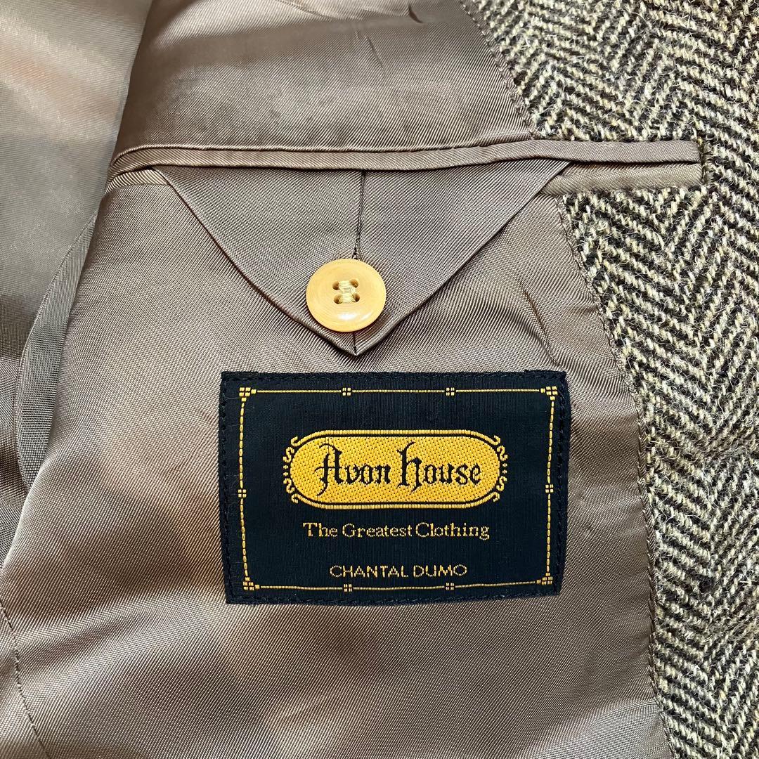 【極美品】Avon House ヘリンボーン ツイードジャケット ブラウン