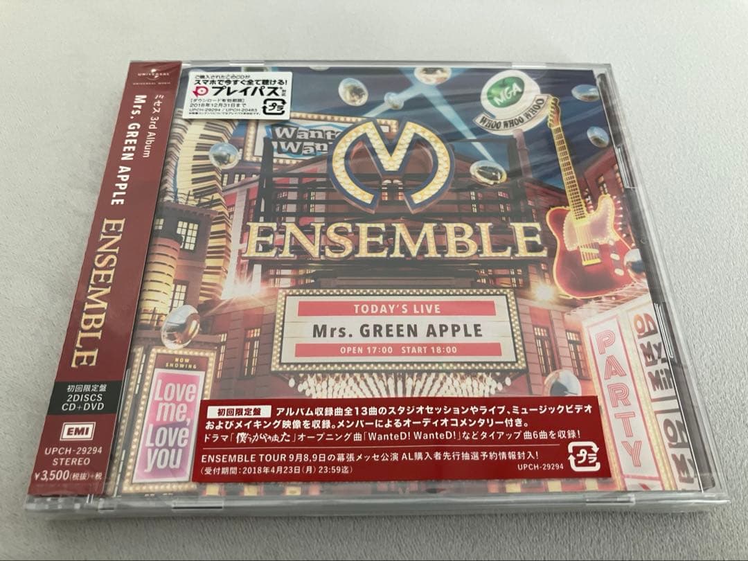 ✨早い者勝ち,未開封✨Mrs.GREEN APPLE ENSEMBLE 初回限定
