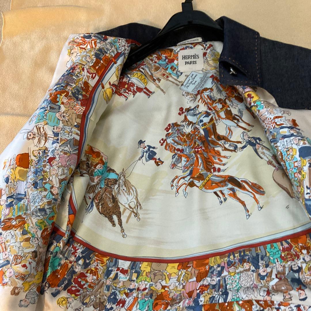 エルメス❤️セリエボタン❤️シルク・デニム❤️ジャケット　Tになります。