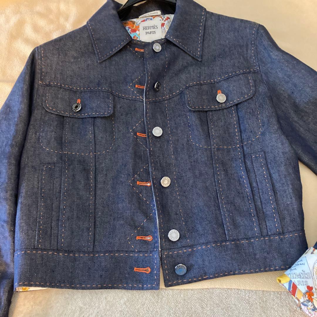 エルメス❤️セリエボタン❤️シルク・デニム❤️ジャケット　Tになります。