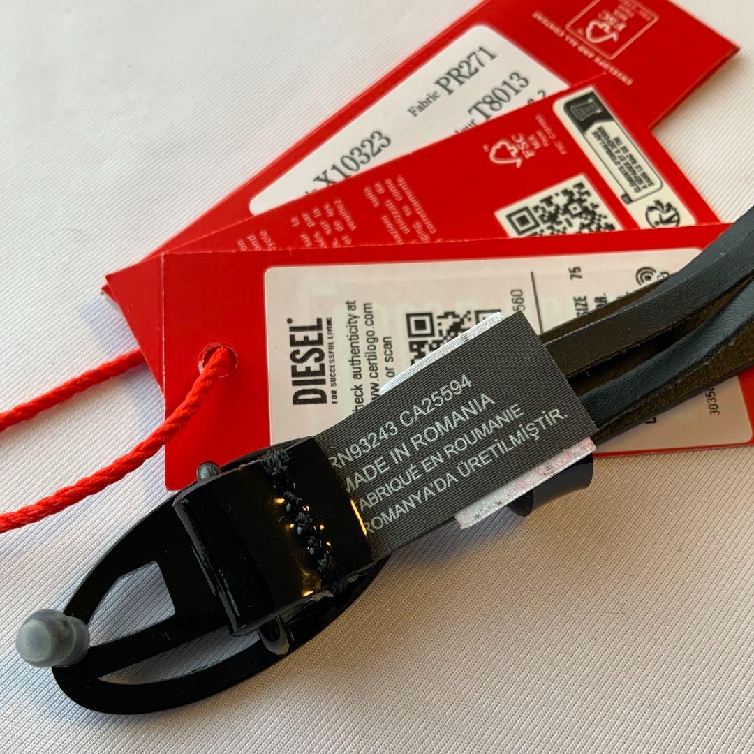 DIESEL　BELT　80　B-PLAY 15　X10323　ロゴ　光沢　新品