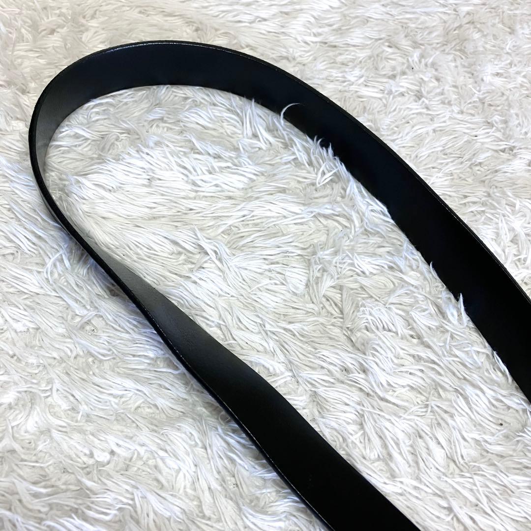 美品 ドルチェアンドガッバーナ ゴールドプレート ベルト ブラック レザー