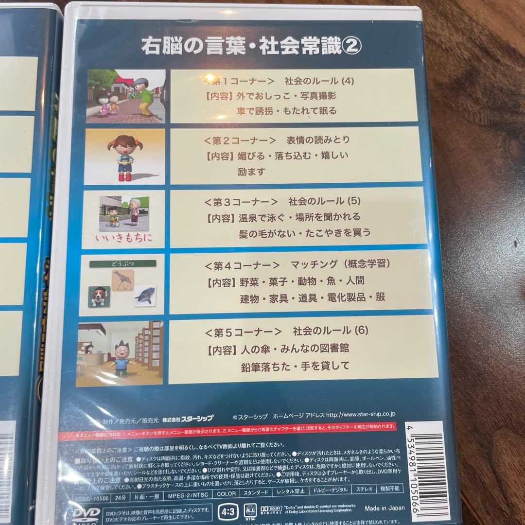 星みつる　右脳の言葉シリーズDVD6巻セット　発達教材