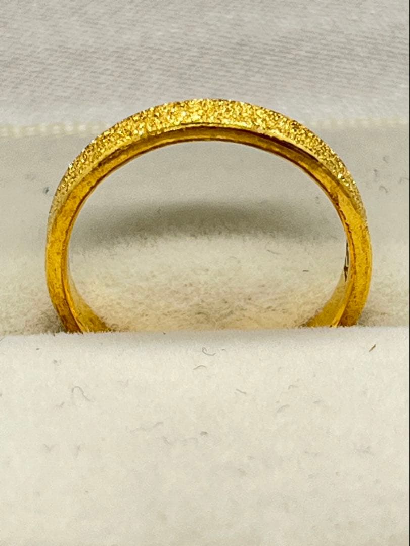 アズールK24純金平打ちグロスリング 4.0g指輪刻印ありハンドメイド
