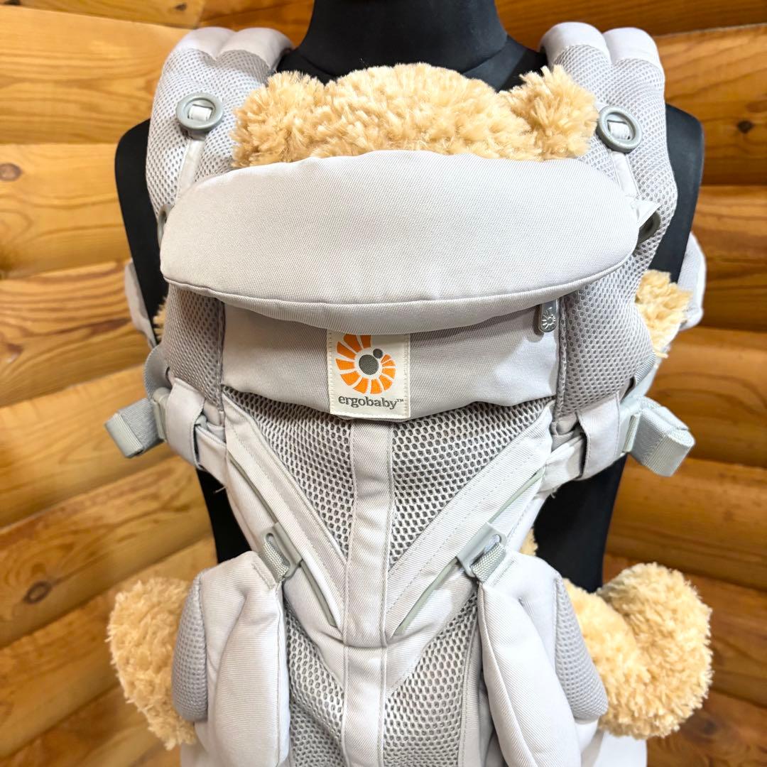 【美品】ergobaby オムニ360 クールエアー メッシュ パールグレー