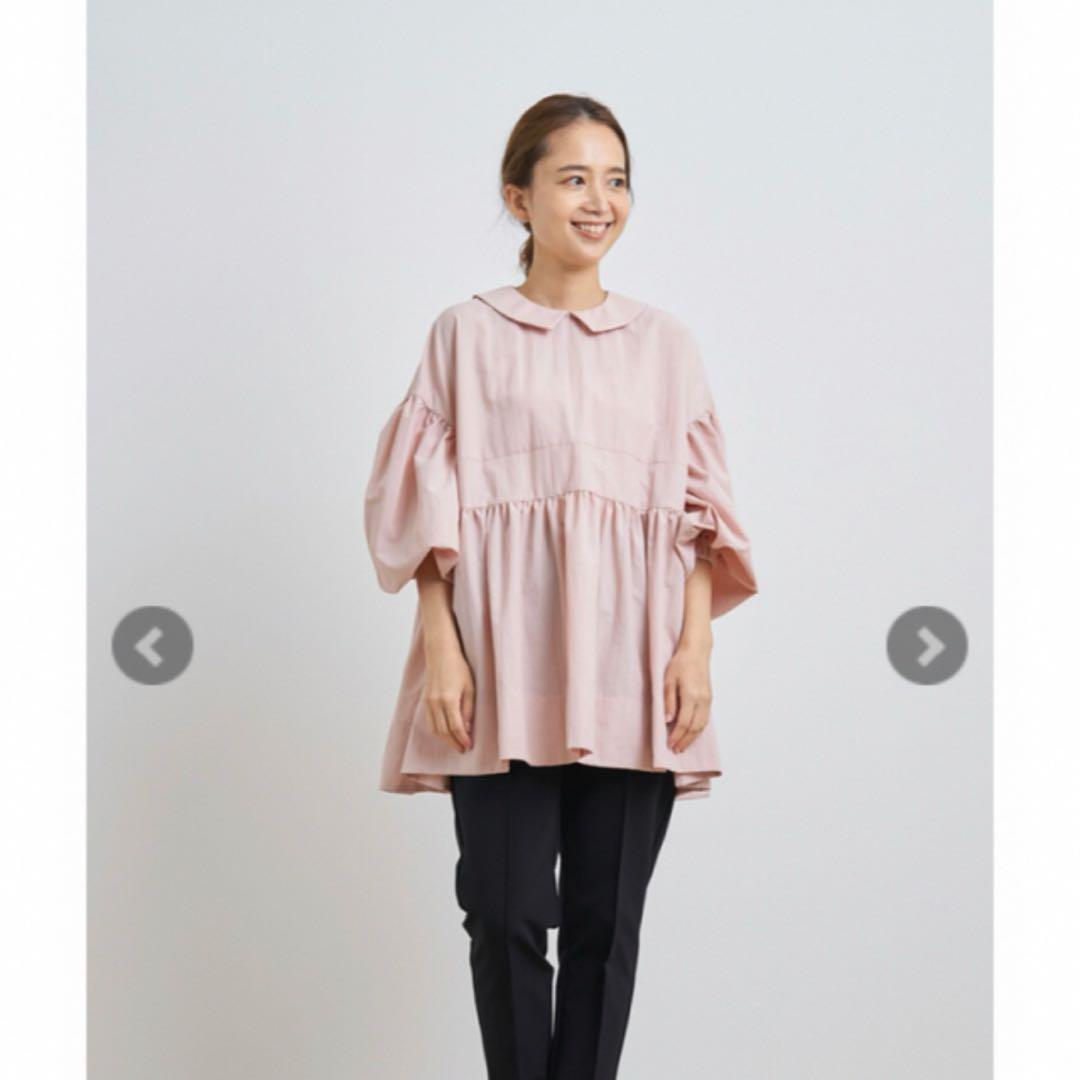 yori フラットカラーティアードブラウス
