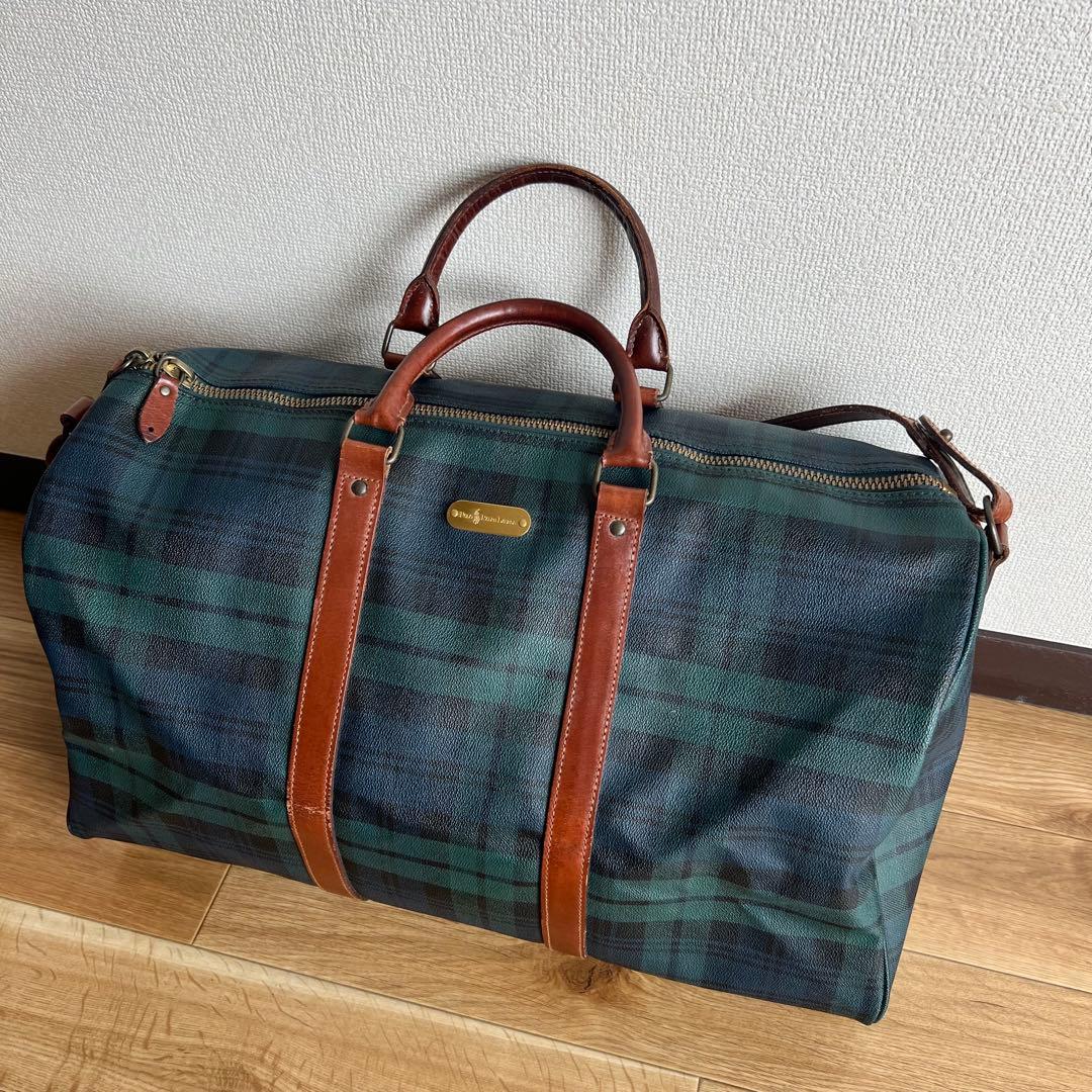 美品 Polo Ralph Lauren チェック柄ボストンバッグ