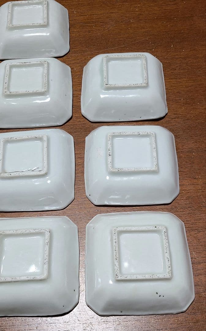 希少　幕末～明治　古伊万里　染付獅子図　手塩皿　角豆皿　豆皿　アンティーク　骨董