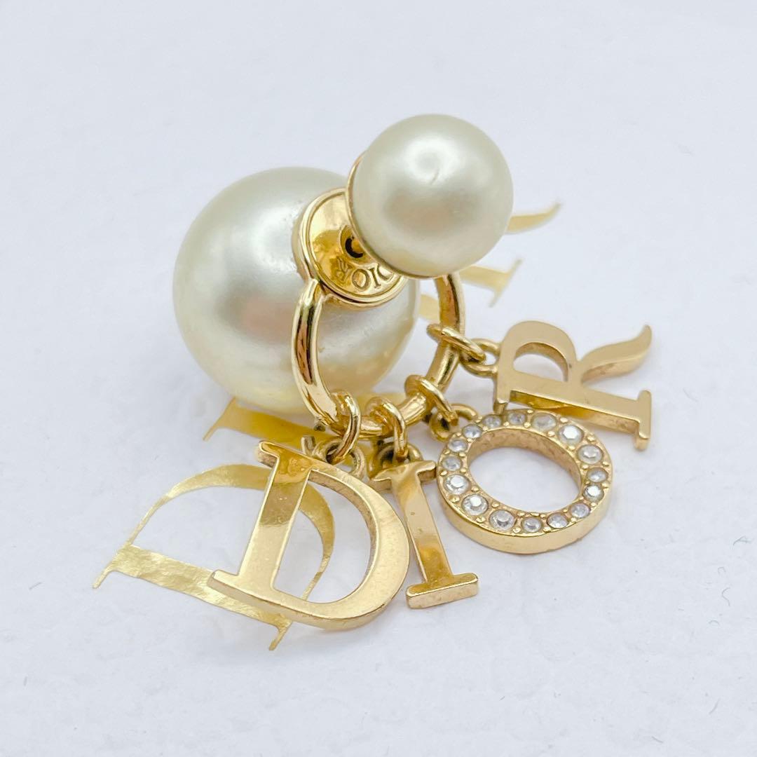 Christian Dior ピアス　トライバル　パール　ストーン　片耳