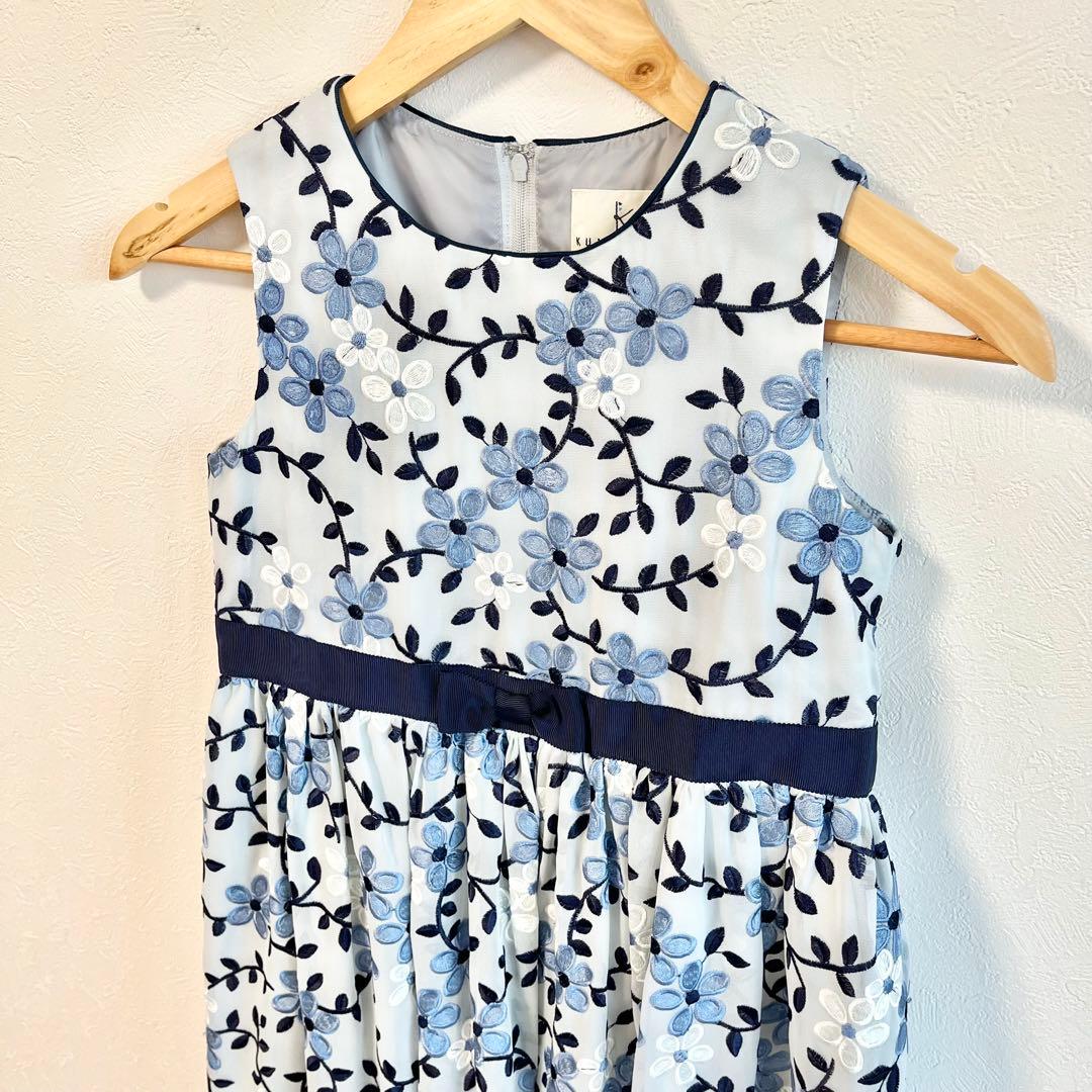 組曲　フォーマルドレス　ワンピース　花柄　刺繍　140