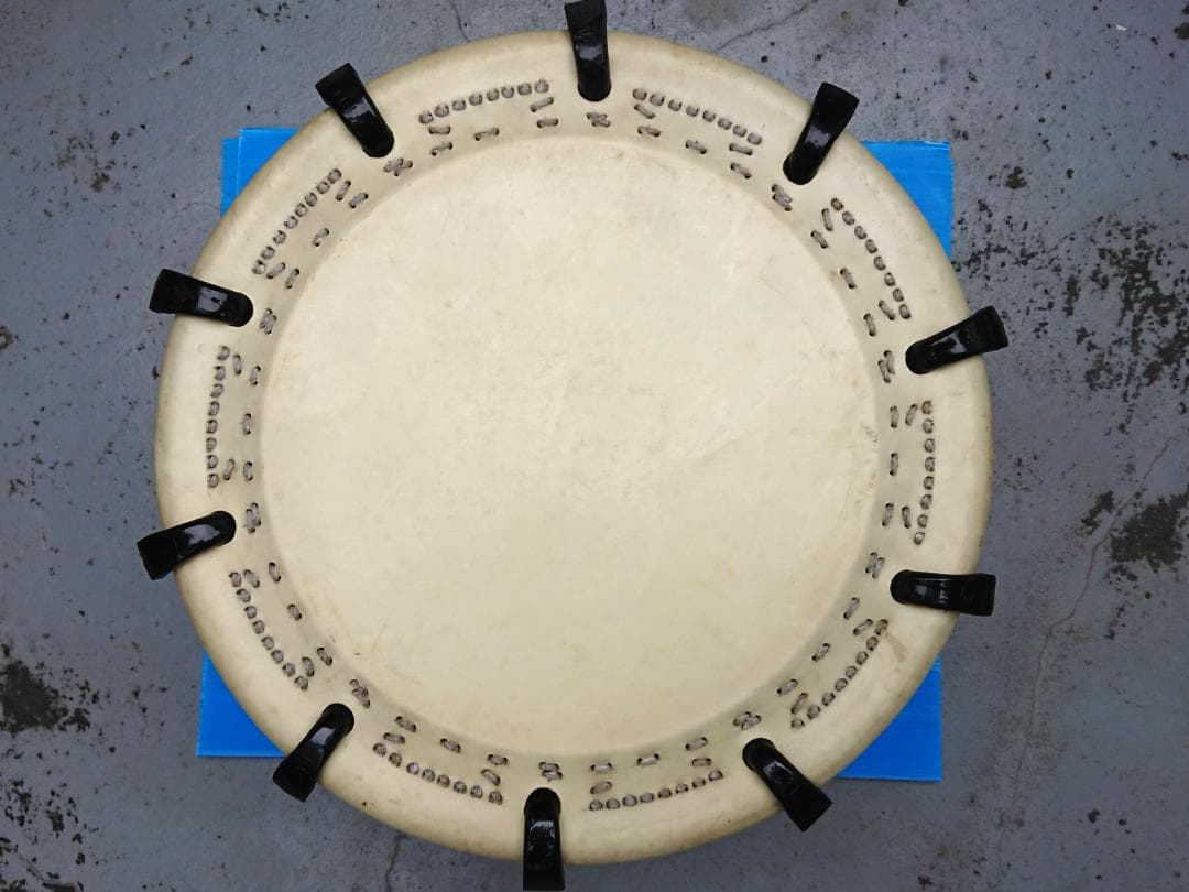 状態良好‼　けやき７寸胴　ボルト締め三丁掛締太鼓