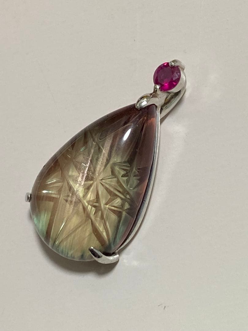 0*8様 甲州貴石切子　ペンダントトップ　シミズ貴石