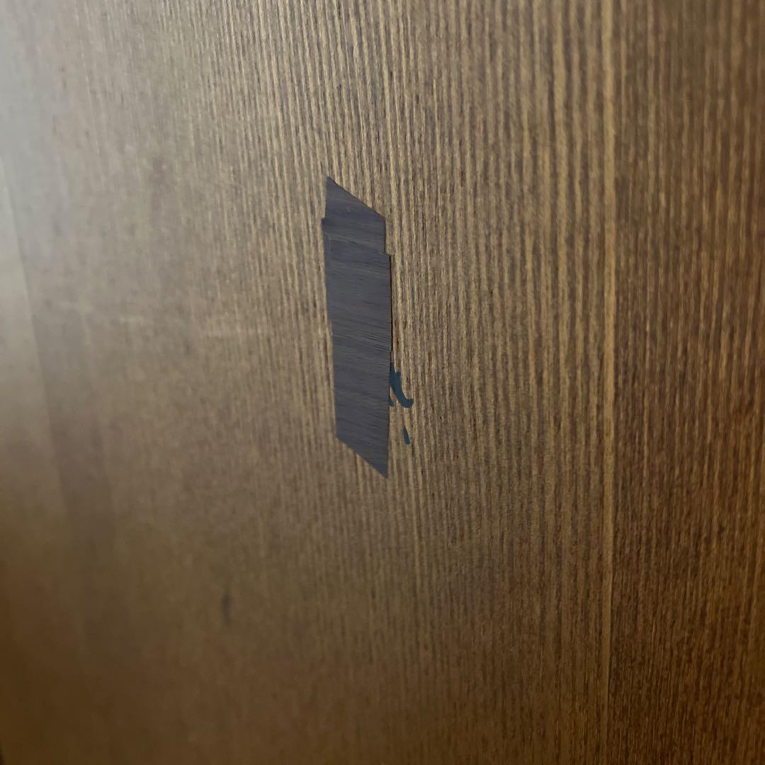 ダークブラウン木製スリムチェスト 9引き出し