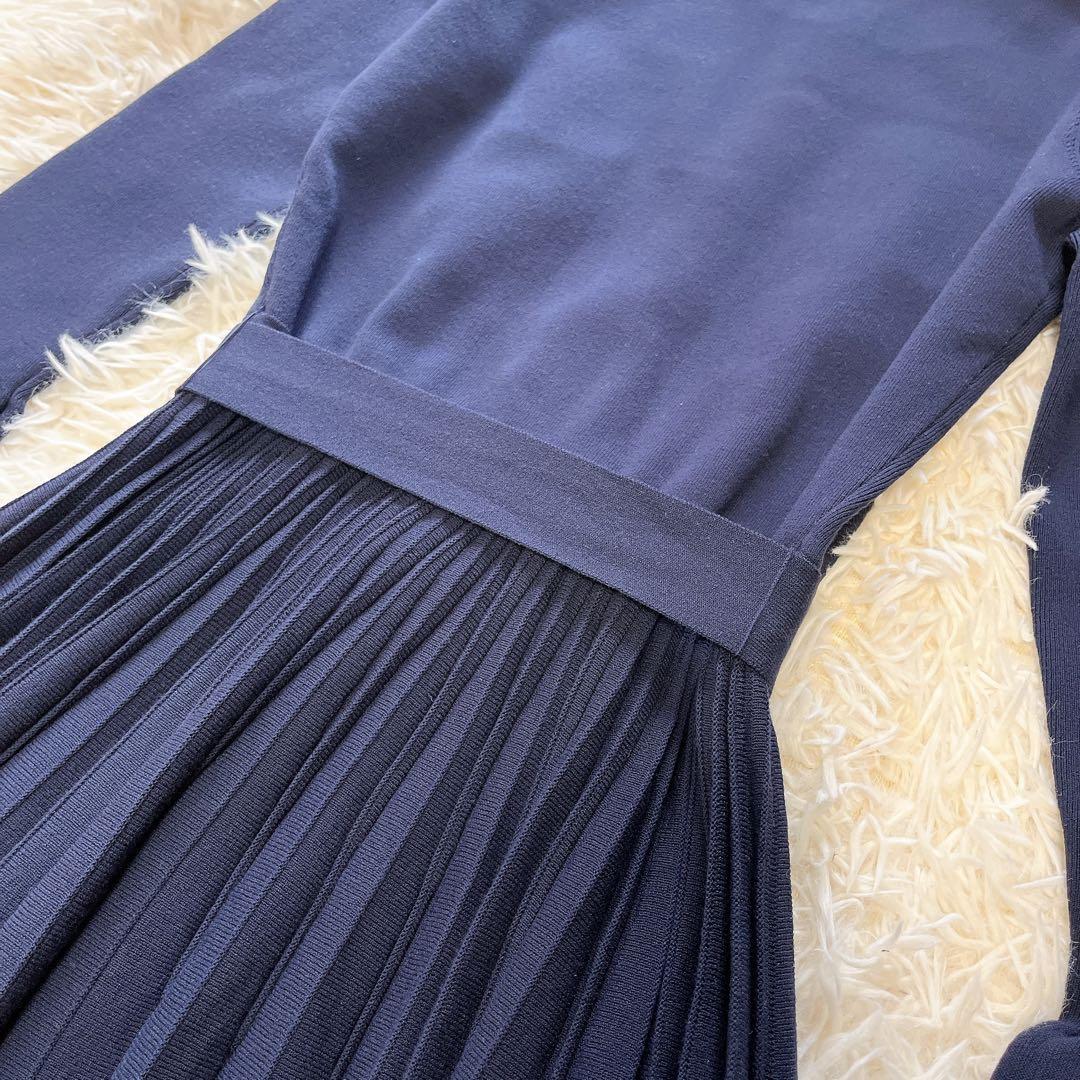 タグ付新品✨セルフォード スプリングニットドレス　2025SS ネイビー S