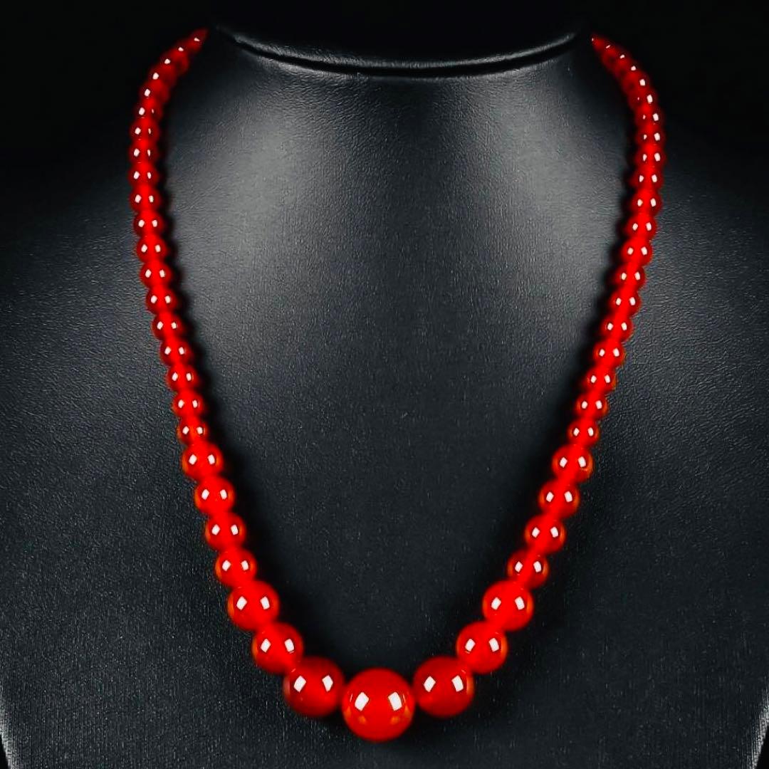 【天然玉石】南紅瑪瑙ネックレス 1つ