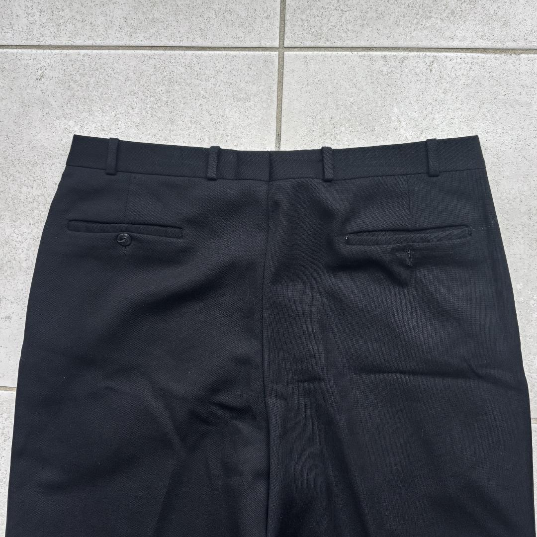 90s ラルフローレン スラックス ウールウィップコードギャバジン ブラック