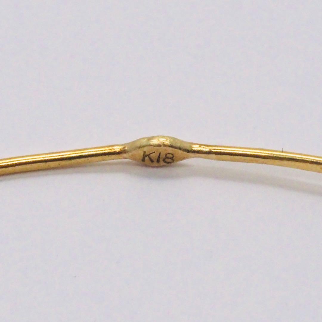 【ノーブランド】K18YG ワイヤー バングル