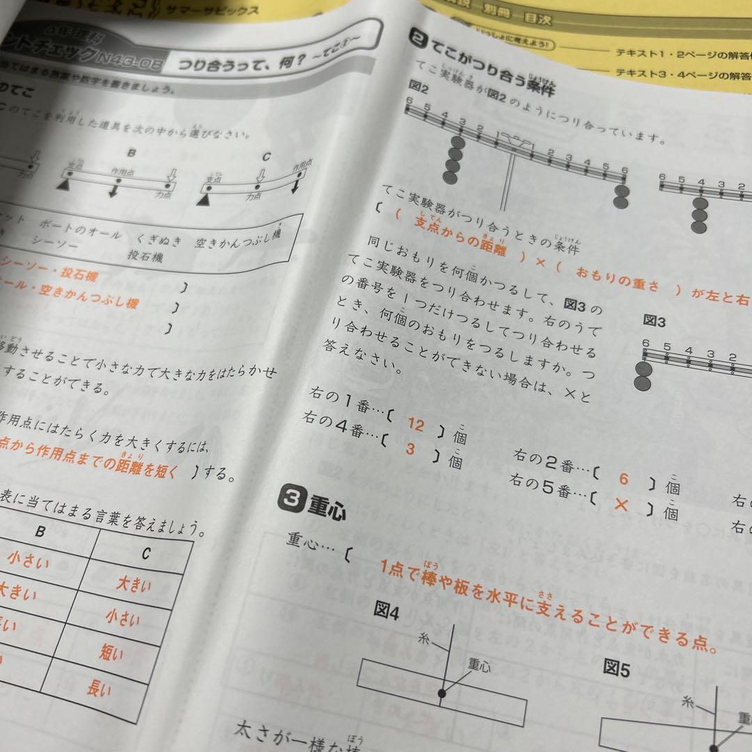 ㉒B サピックス　SAPIX 4年　理科　夏期講習　サマーサピックス