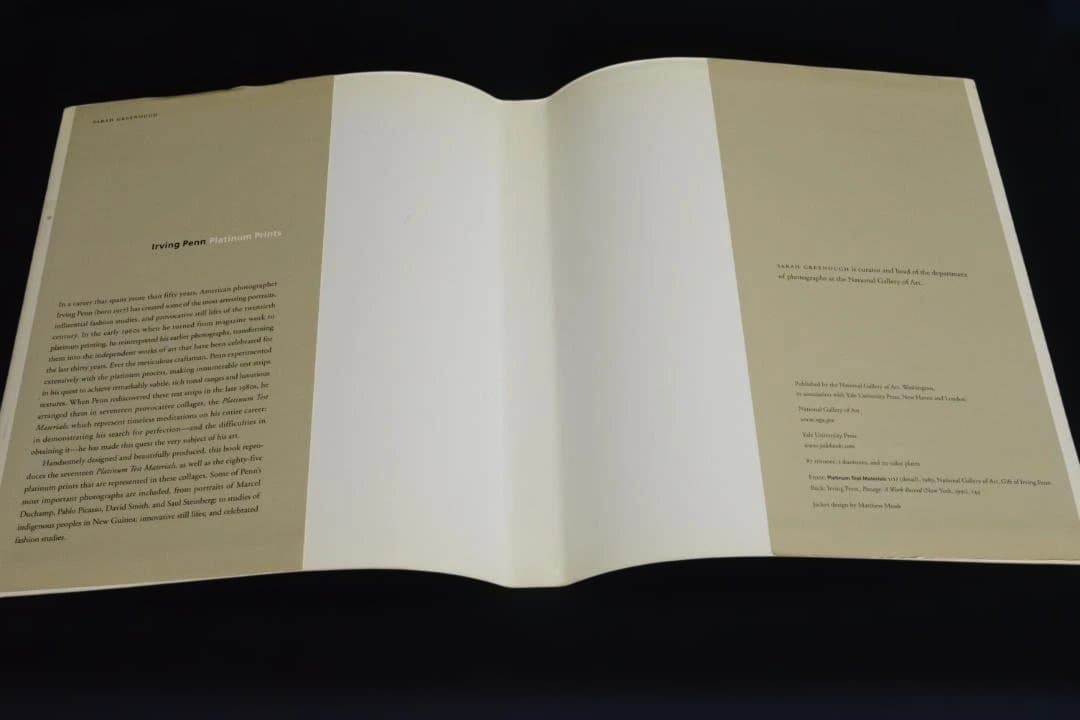 【Irving Penn: Platinum Prints】未読・美本