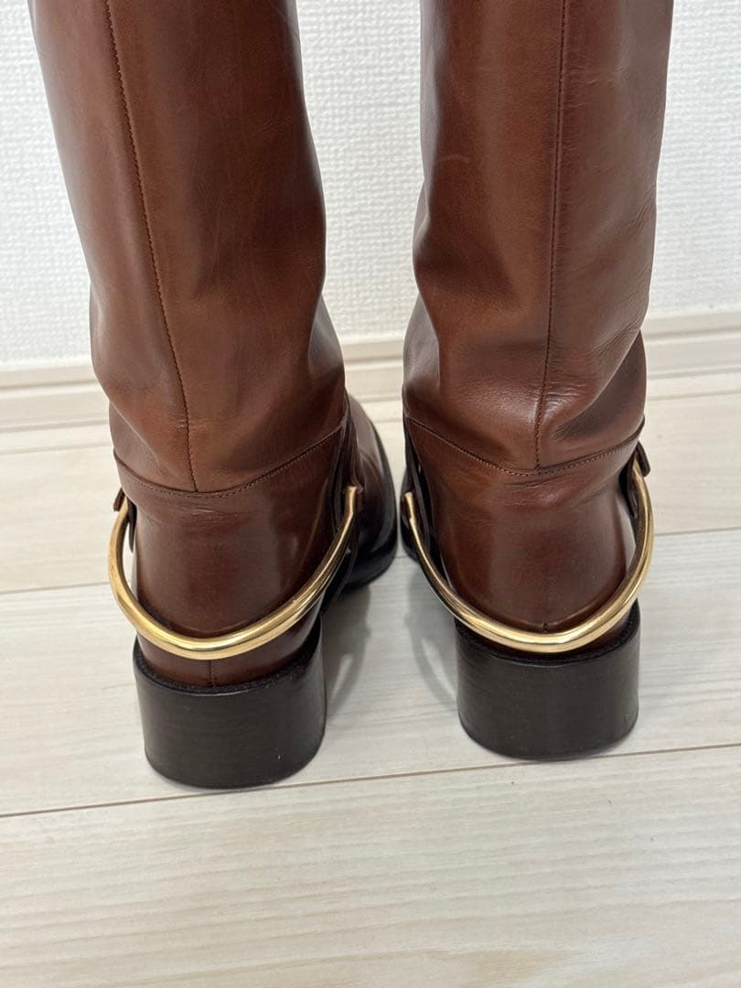 お正月限定価格！SARTORE ジョッキーロングブーツ本革　イタリア製　35.5