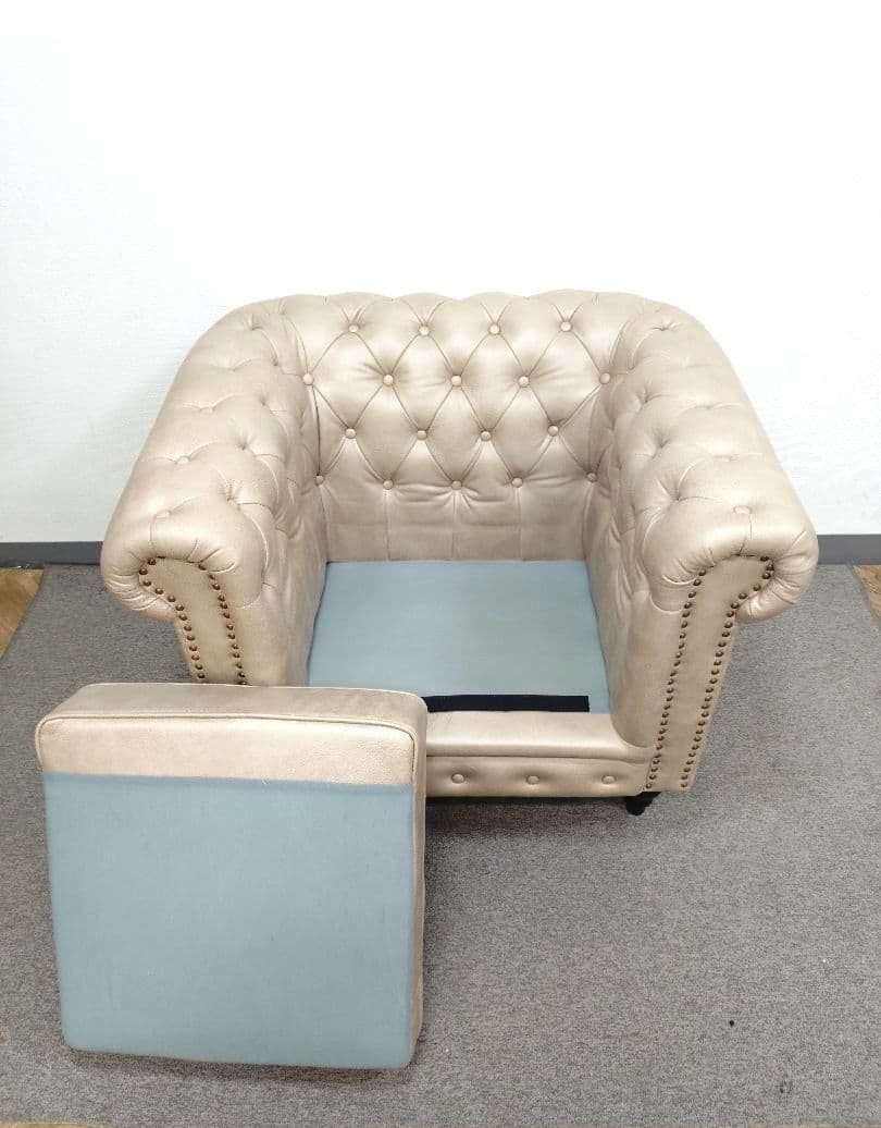 DORIS 1人掛けソファ チェスターフィールド Cusianaa クシャナ