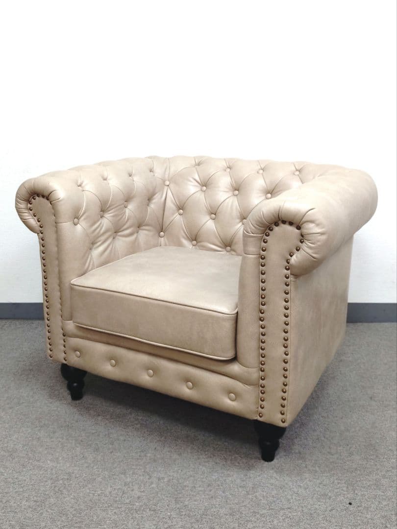 DORIS 1人掛けソファ チェスターフィールド Cusianaa クシャナ