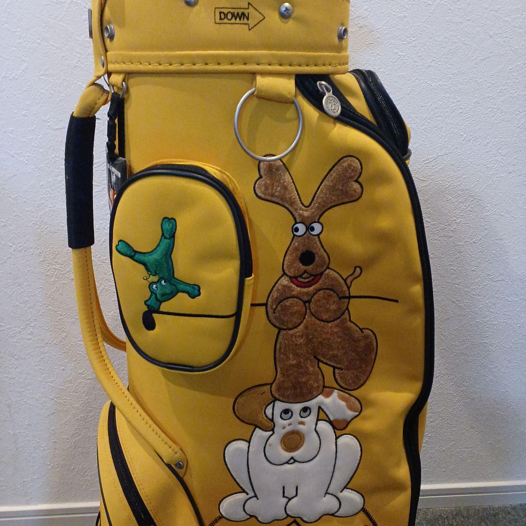 イエローカラー キャディバッグ　クラブ　レディース