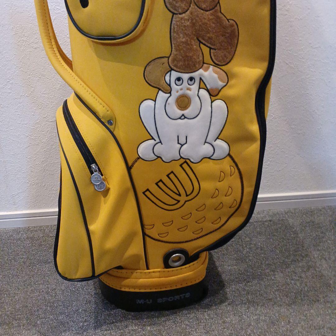 イエローカラー キャディバッグ　クラブ　レディース