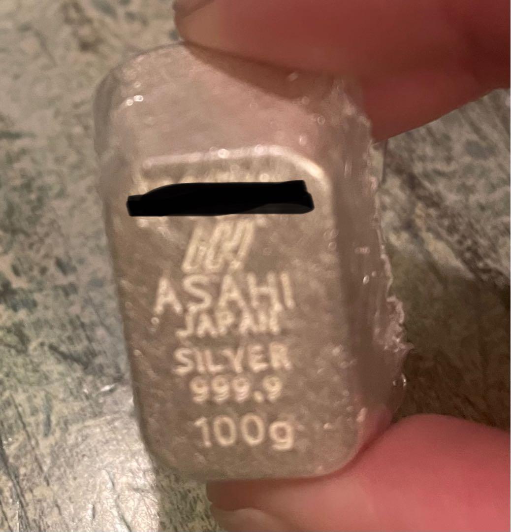 アサヒメタル　純銀 100g 新品　未開封　インゴット