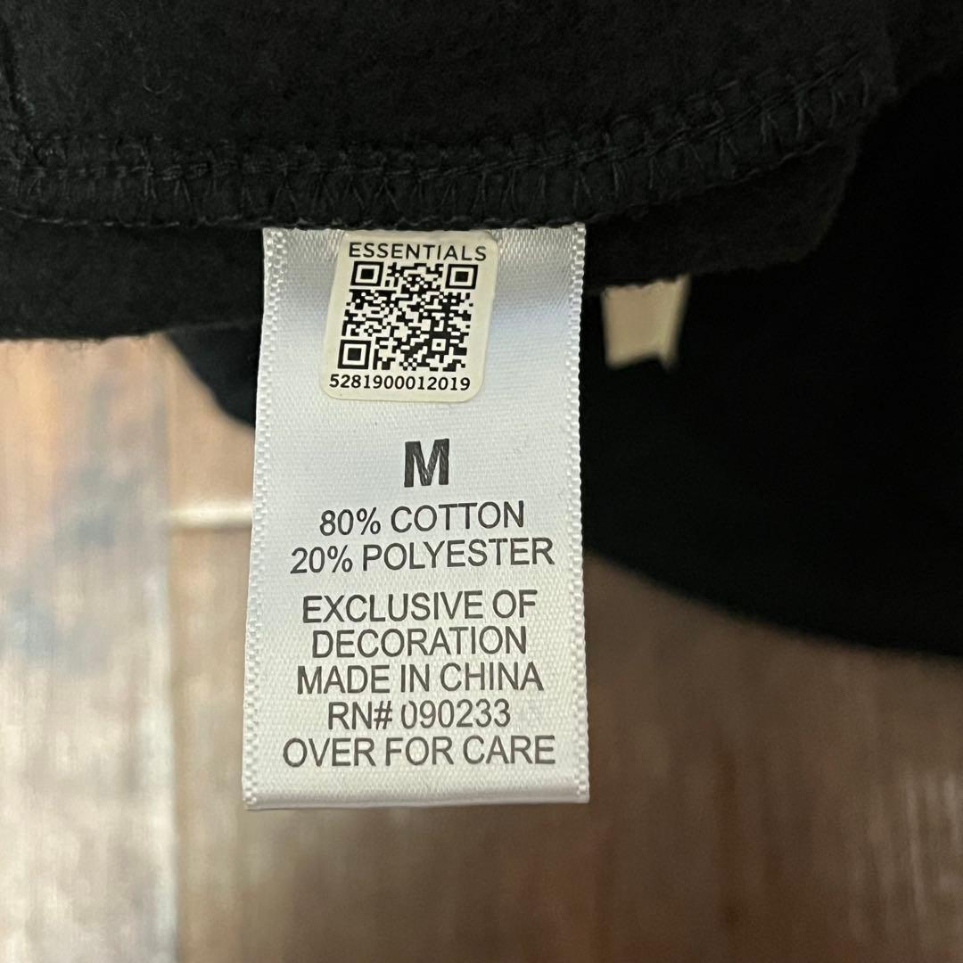 Fog essentials ハーフパンツショートパンツ　ロゴ 黒ブラック裏起毛