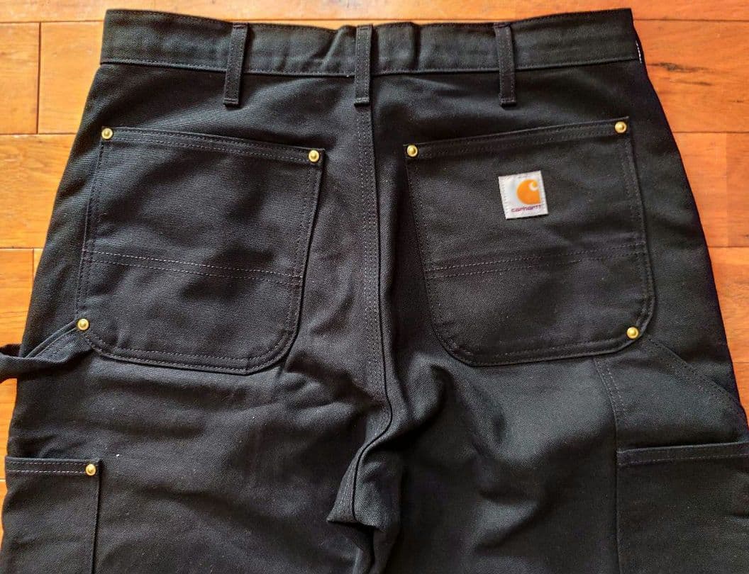 Carhartt ダブルニー USA製 Black W32L32 ワークパンツ