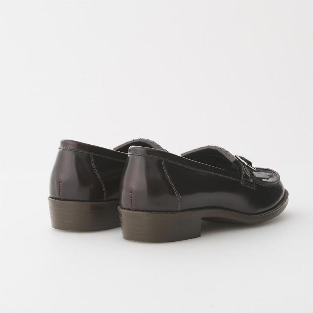 HARUTA ブラウン カジュアルキルトローファー #232 フリンジ付き