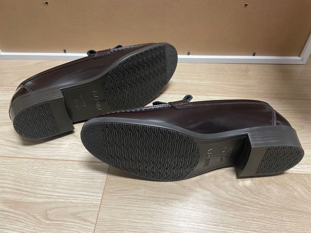 HARUTA ブラウン カジュアルキルトローファー #232 フリンジ付き