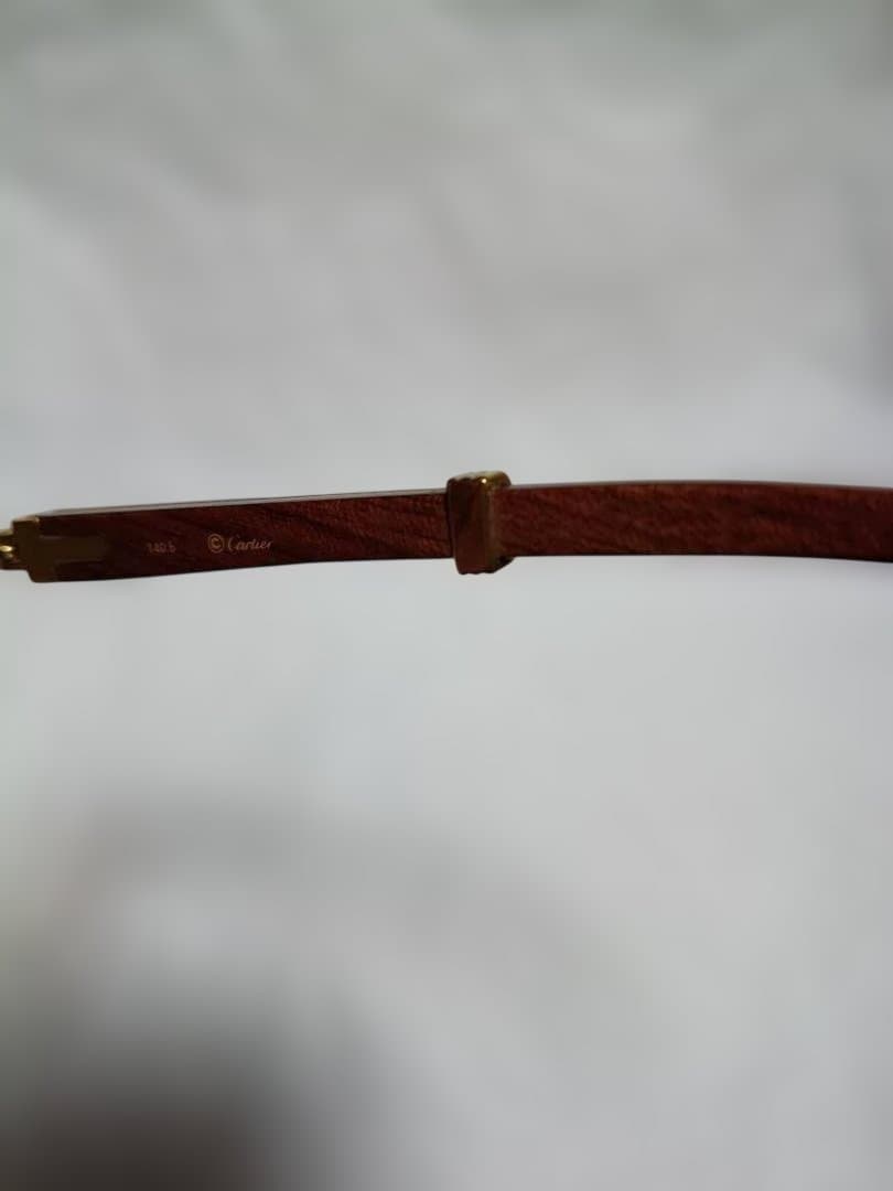 cartier カルティエ ジベルニ サングラス ウッド 140b 53■22