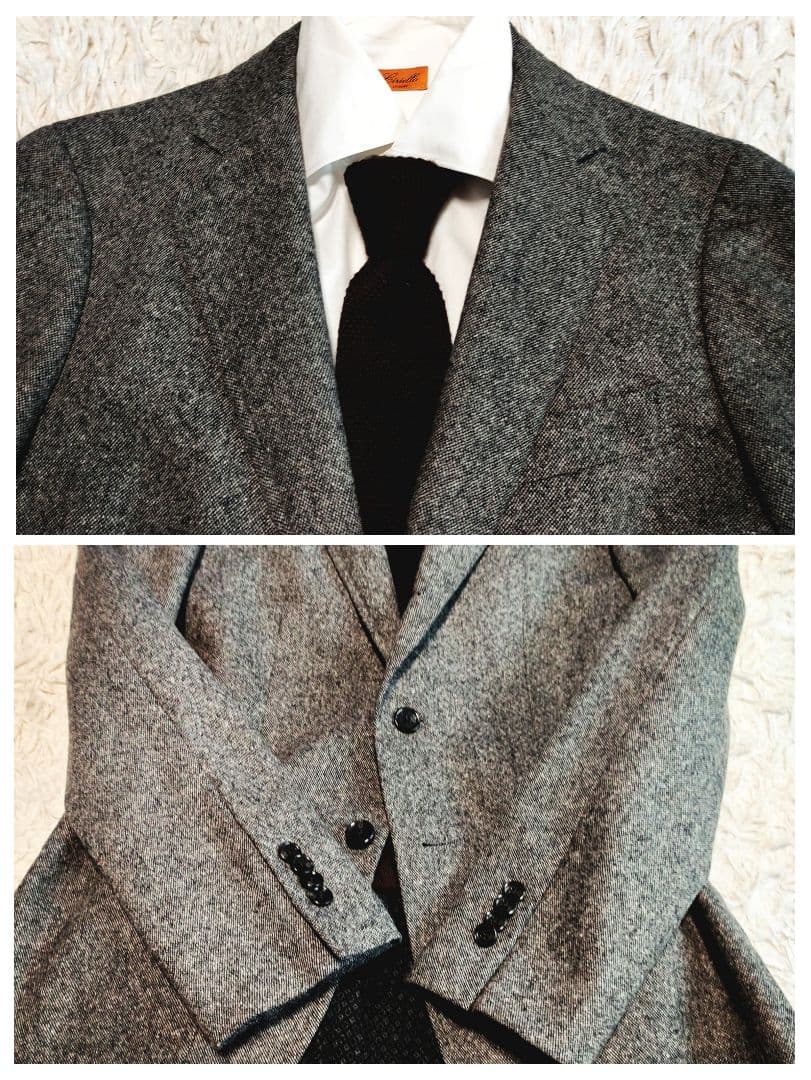 BEAMS × PT セットアップ ジャケパン ウール ヘリンボーン M相当