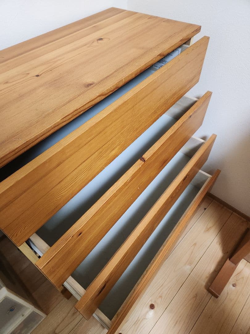 無印良品　パイン材 4段　チェスト