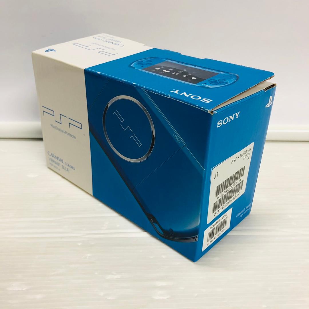 ★未使用品★極美品PlayStationバイブラントブルーPSP3000PB★訳