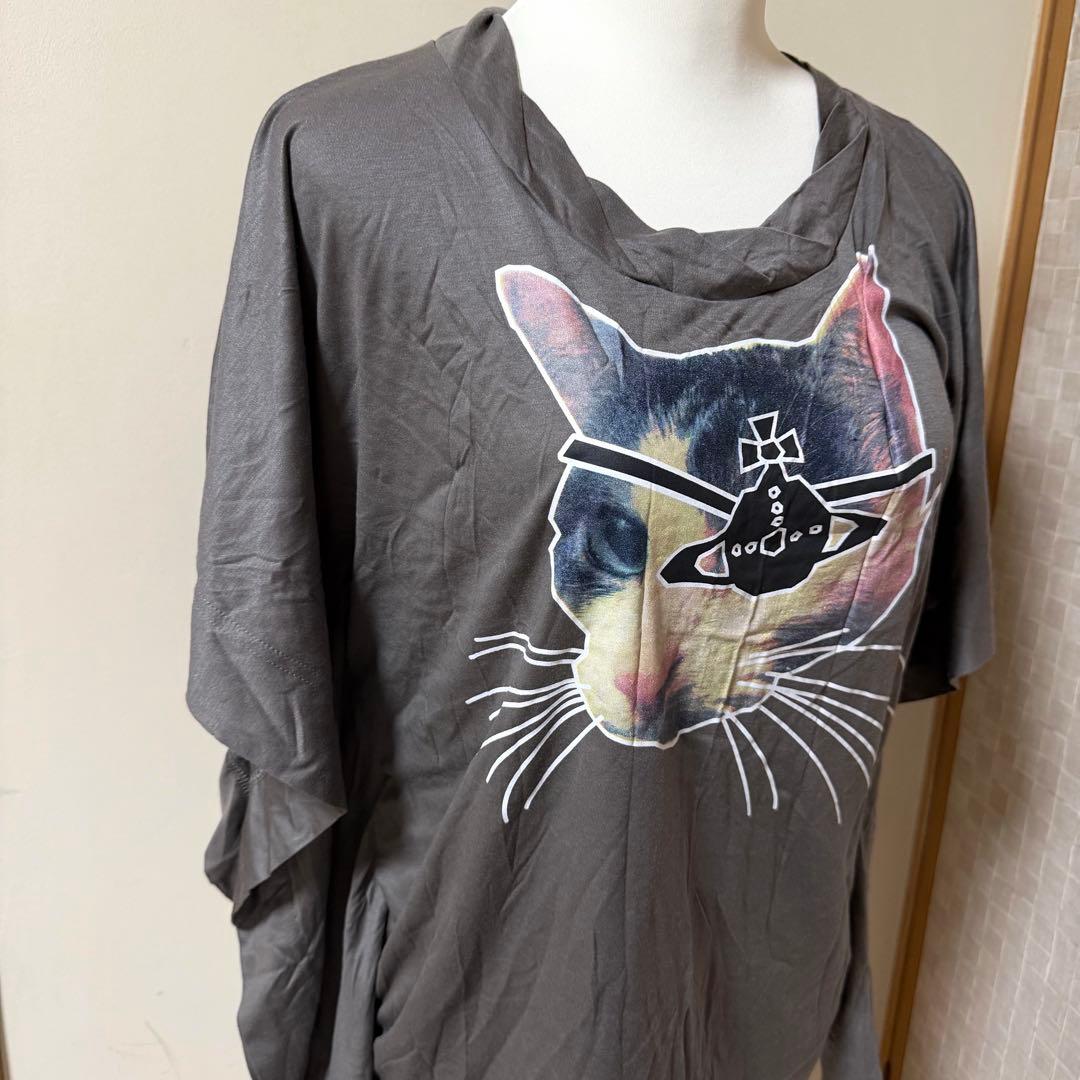 未使用★Vivienne Westwood 眼帯猫 オーブ半袖 変形 チュニック