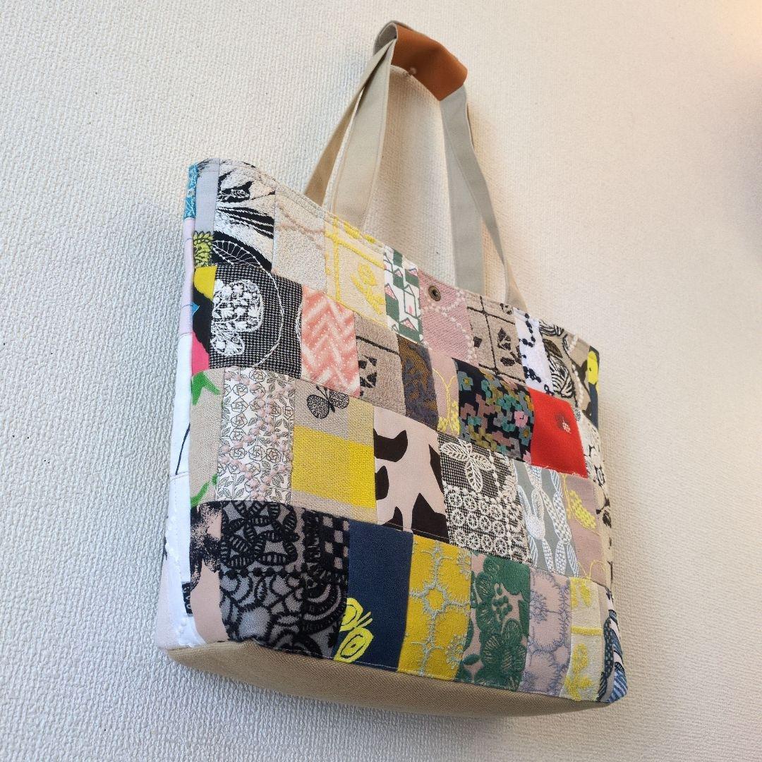 大きなパッチワークトートバッグ＊ミナペルホネン