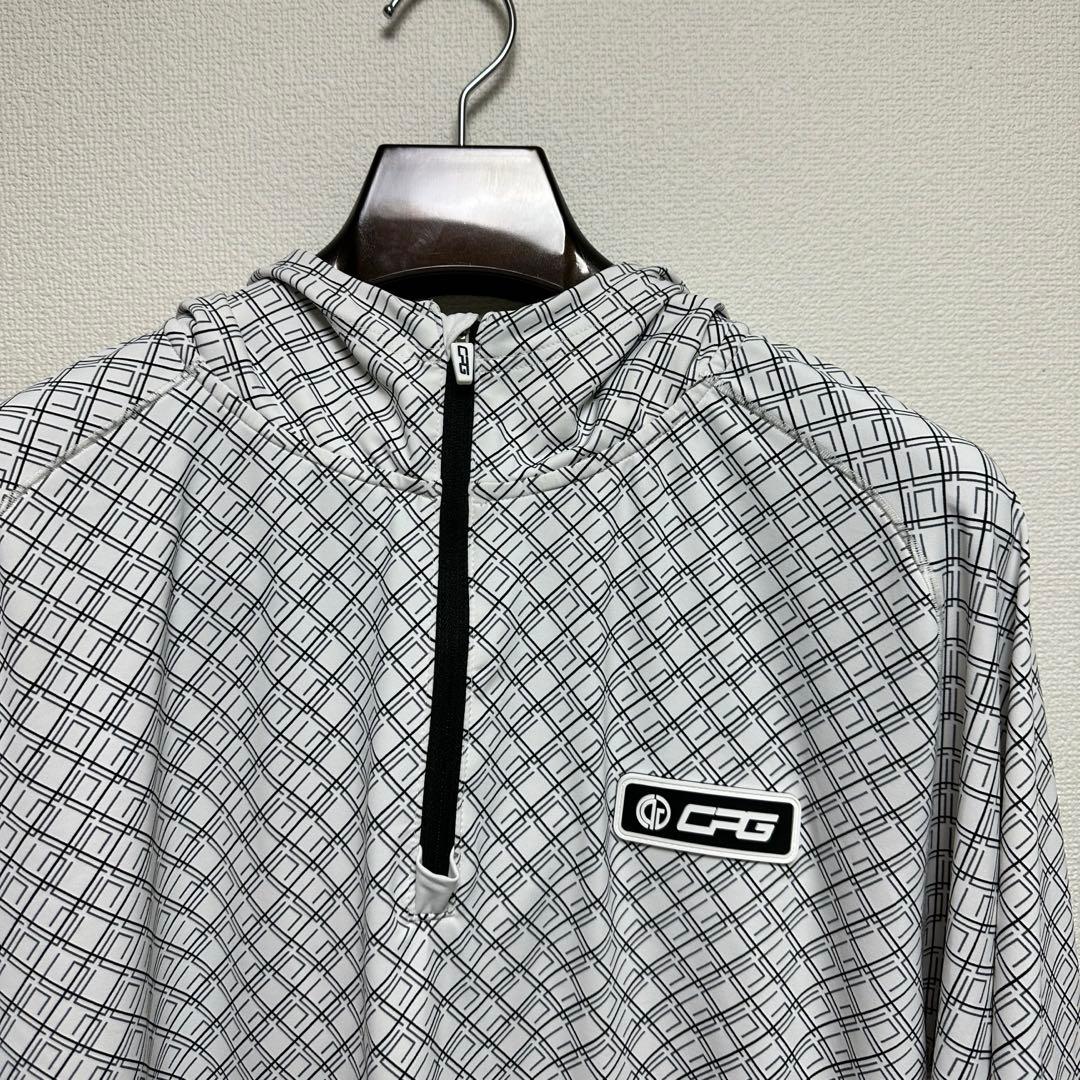 美品　CPG GOLF シーピージーゴルフ フード付きハーフジップ長袖　 XL
