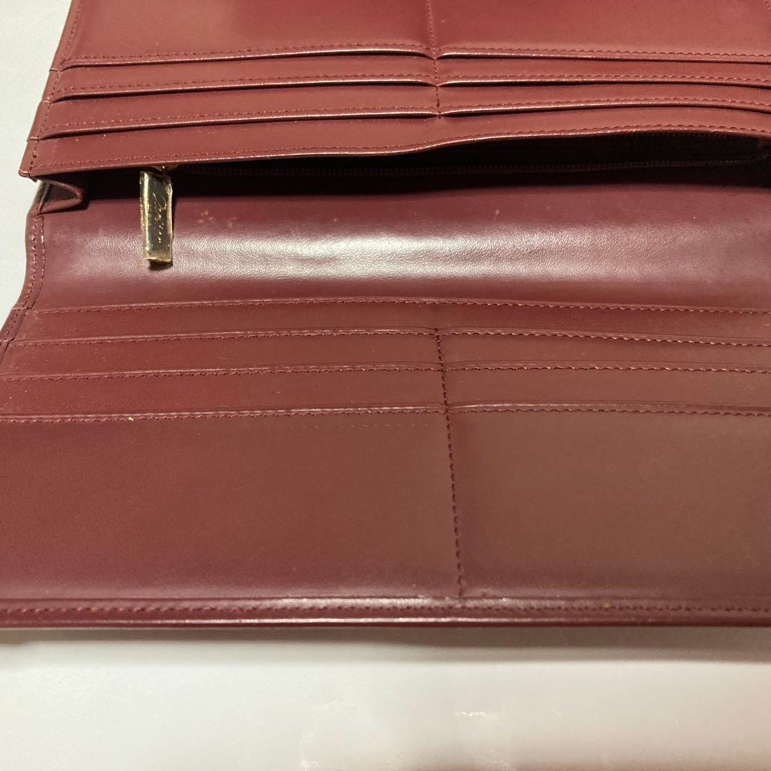 Cartier バーガンディレザー長財布