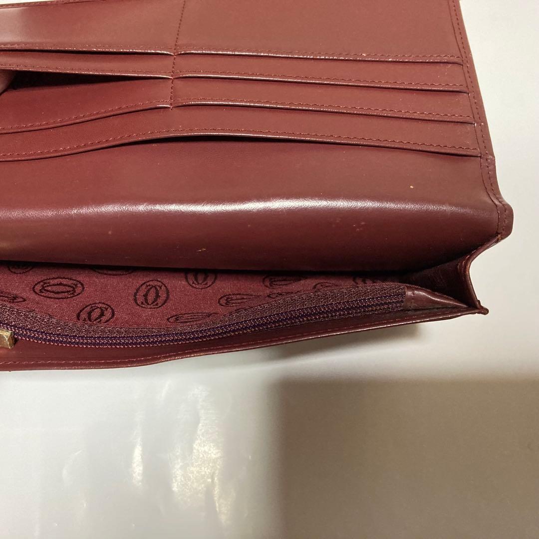 Cartier バーガンディレザー長財布